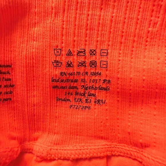 Free People Movement Neon Coral Good Karma Flare Soft Stretch Active Pants XS/S - Picture 5 of 7